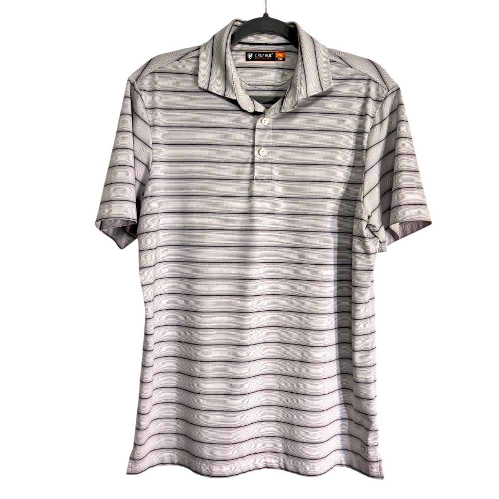 Daniel Cremieux Gray Polo Shirt Classic Stripes. NWOT